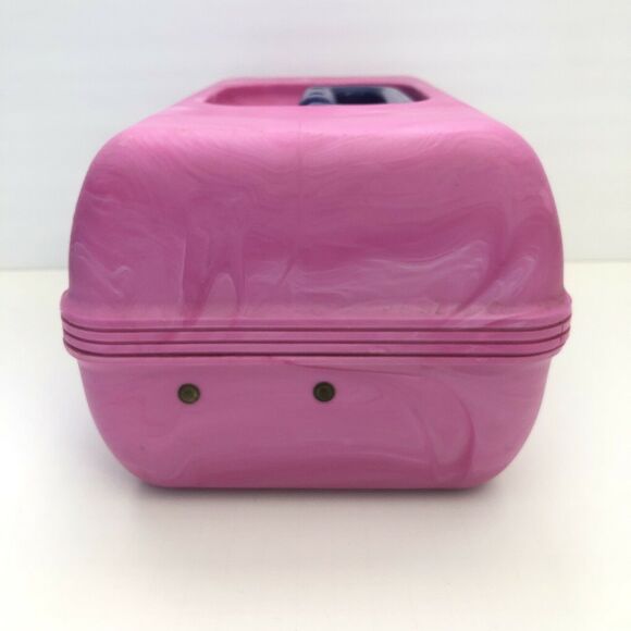 Vintage Caboodles Pink Marble Purple Storage Makeup Cosmetic Train Case 2620 - Picture 5 of 12